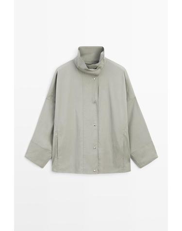 마시모두띠 코튼 블렌드 하이넥 자켓 6751/242 BLUISH GREY