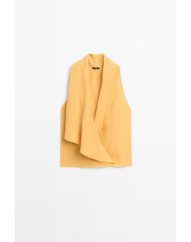 마시모두띠 러플 홀터넥 민소매 탑 5121/522 YELLOW