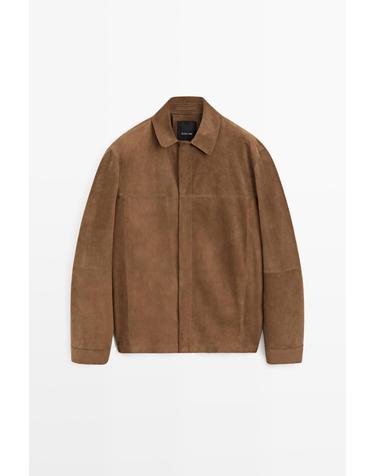 마시모두띠 경량 스웨이드 레더 오버셔츠 3409/478 BROWN