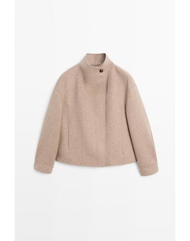 마시모두띠 울 혼방 크롭 자켓 6444/707 TAUPE GREY