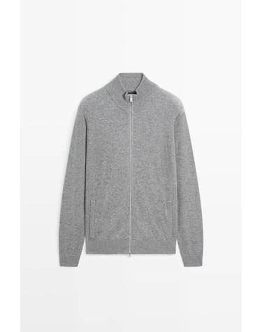 마시모두띠 100% 캐시미어 집업 니트 가디건 1272/215 ANTHRACITE GREY