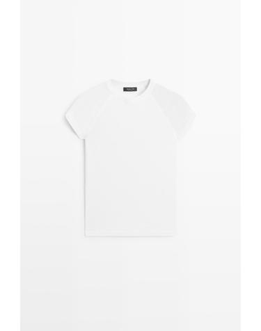 마시모두띠 라운드넥 래글런 반팔 티셔츠 6814/920 WHITE