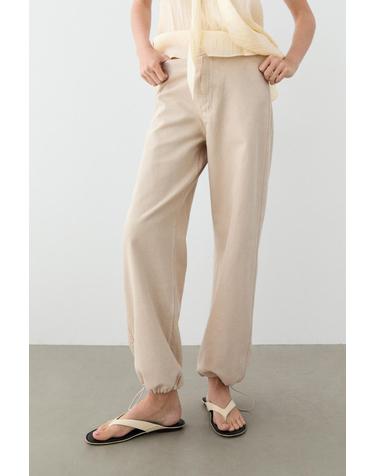 마시모두띠 릴렉스핏 파라슈트 팬츠 5077/377 BEIGE