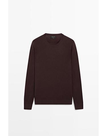 마시모두띠 100% 캐시미어 크루넥 스웨터 1280/215 BURGUNDY