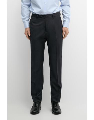 마시모두띠 스트라이프 울 슬림 정장 팬츠 3680/547 NAVY BLUE