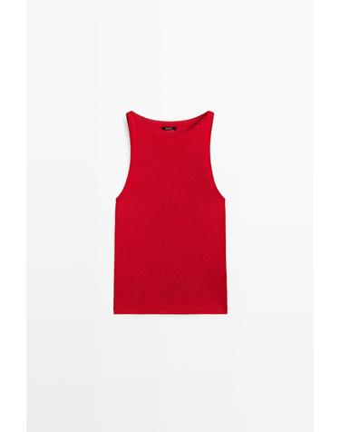 마시모두띠 파인 니트 홀터넥 민소매 탑 5700/515 RED