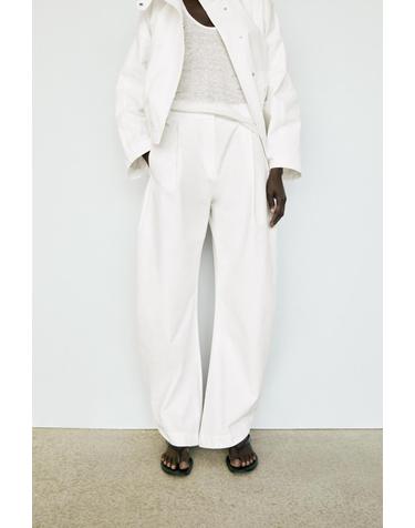 마시모두띠 배럴핏 와이드 코디 팬츠 5007/707 WHITE