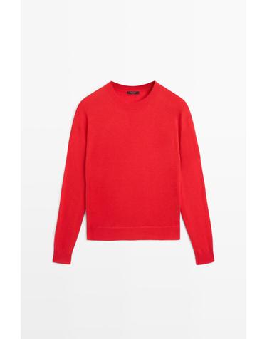 마시모두띠 파인 니트 울 블렌드 크루넥 스웨터 5692/578 RED