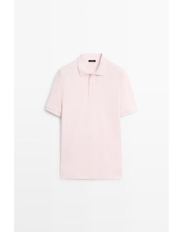 마시모두띠 텍스처 코튼 피케 반팔 폴로셔츠 0766/196 ROSE PINK