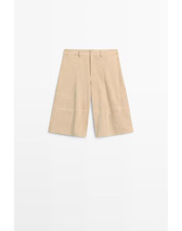 마시모두띠 스웨이드 레더 롱 버뮤다 팬츠 5300/800 BEIGE