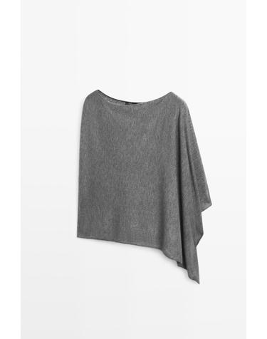 마시모두띠 파인 니트 울 블렌드 케이프 5690/582 GREY