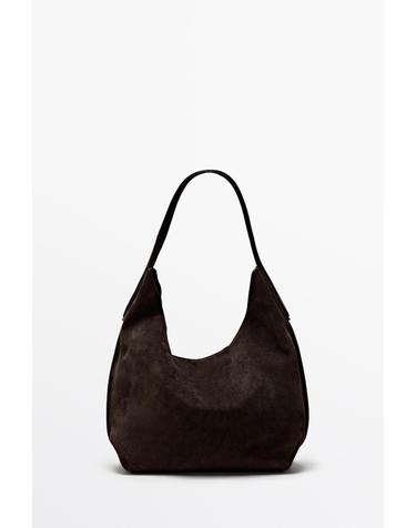 마시모두띠 스플릿 스웨이드 레더 미니 숄더백 6963/635 CHOCOLATE