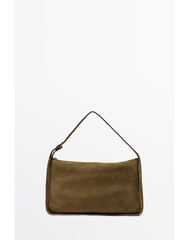 마시모두띠 스플릿 스웨이드 레더 크로스백 6975/606 KHAKI GREEN