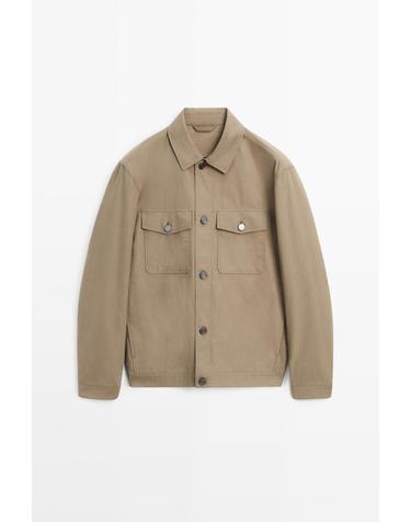 마시모두띠 더블 포켓 트러커 재킷 3236/402 OCHRE