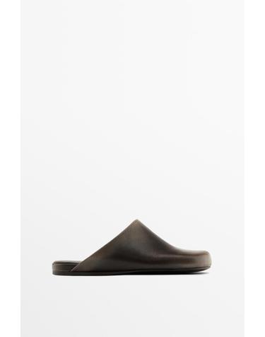 마시모두띠 빈티지 레더 뮬 클로그 1505/850 BROWN