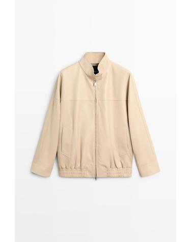 마시모두띠 엘라스틱 헴 레더 재킷 4754/754 CREAM