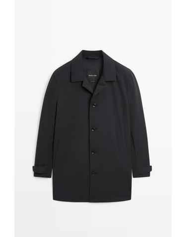 마시모두띠 칼라 디테일 트렌치 코트 3242/407 DARK NAVY