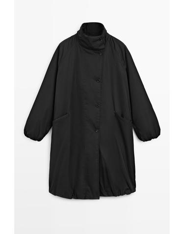 마시모두띠 하이넥 오버핏 롱 패딩 자켓 6715/321 BLACK