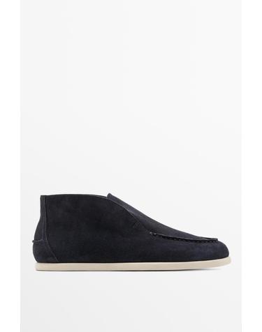마시모두띠 스플릿 스웨이드 레더 앵클 로퍼 2410/850 DARK BLUE