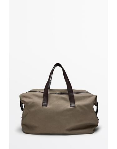 마시모두띠 나파 레더 디테일 트래블 토트백 2763/310 MOLE BROWN