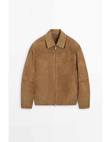 마시모두띠 스웨이드 레더 블루종 재킷 3437/456 LIGHT BEIGE