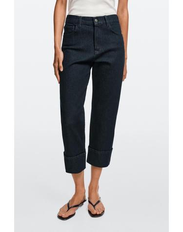 마시모두띠 턴업 헴 크롭 청바지 5068/868 DARK BLUE