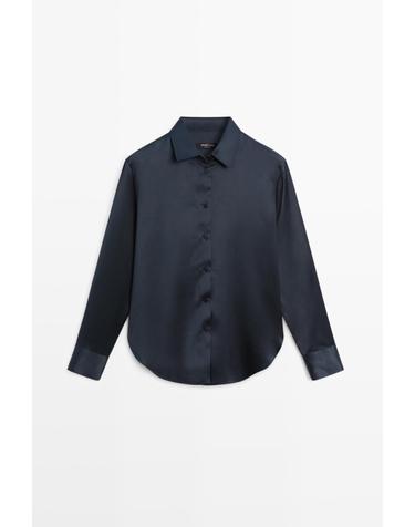 마시모두띠 플루이드 새틴 긴팔 셔츠 5159/559 NAVY BLUE