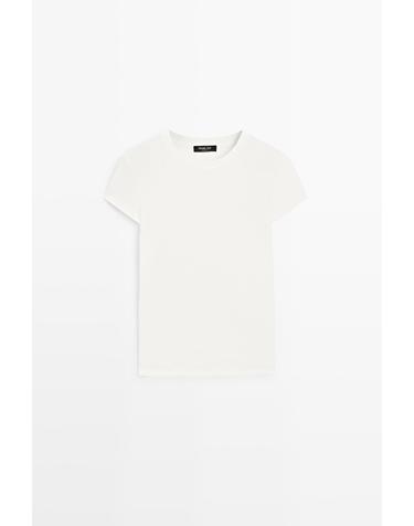 마시모두띠 슬림핏 크루넥 반팔 티셔츠 6229/579 WHITE