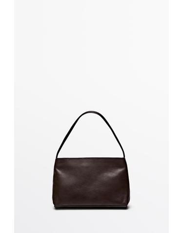 마시모두띠 나파 레더 스몰 숄더백 6972/647 BROWN