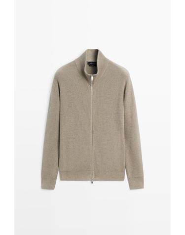 마시모두띠 순면 골지 니트 집업 가디건 1374/201 MARINE GREEN
