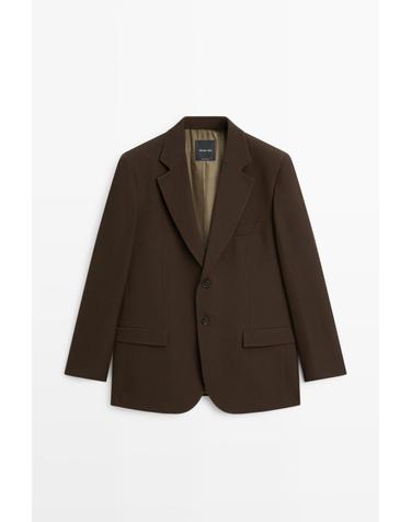 마시모두띠 플루이드 울 블렌드 블레이저 6044/664 BROWN