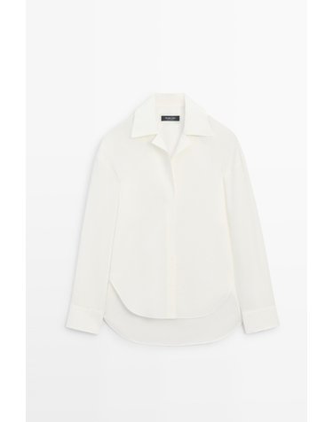 마시모두띠 코튼 포플린 긴팔 셔츠 5184/584 WHITE