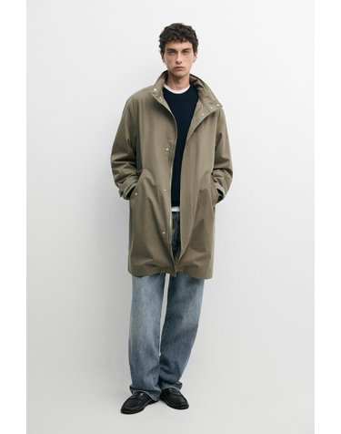 마시모두띠 하이넥 순면 롱 파카 3239/405 PALE KHAKI