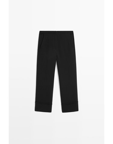 마시모두띠 커프드 크롭 카프리 팬츠 5056/529 BLACK