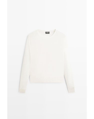 마시모두띠 100% 울 라운드넥 니트 스웨터 5709/585 CREAM