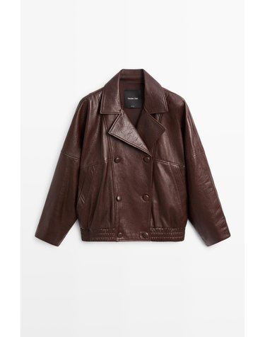 마시모두띠 나파 레더 봄버 자켓 4703/703 BROWN