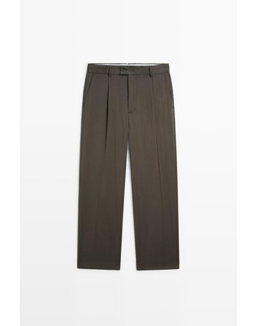 마시모두띠 릴렉스핏 다트 울 팬츠 0179/016 GREYISH GREEN