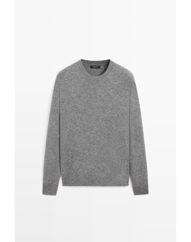 마시모두띠 울 혼방 라운드넥 니트 스웨터 1360/229 ANTHRACITE GREY