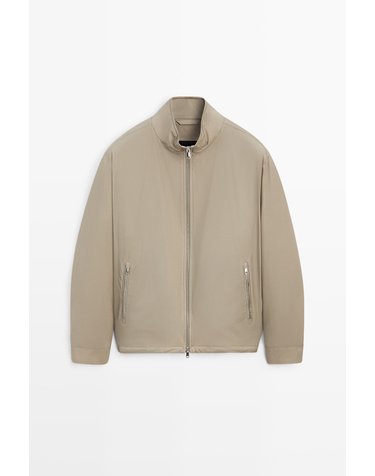 마시모두띠 테크니컬 하이넥 집업 포켓 자켓 3248/410 SAND BROWN