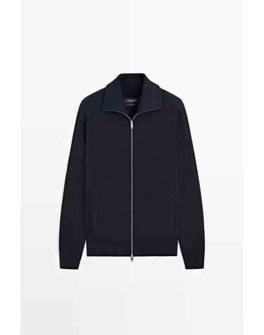 마시모두띠 순면 집업 니트 가디건 1436/201 NAVY BLUE