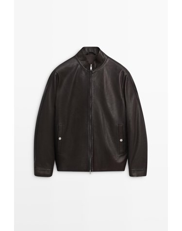 마시모두띠 나파 레더 블루종 재킷 3442/461 BROWN