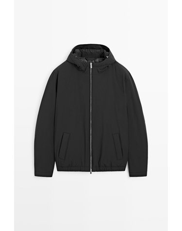 마시모두띠 경량 후드 다운 재킷 3267/425 BLACK