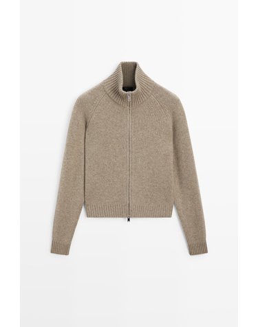 마시모두띠 100% 캐시미어 집업 가디건 5901/565 TAUPE GREY