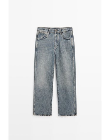 마시모두띠 와이드핏 워시드 데님 청바지 0503/132 MEDIUM BLUE