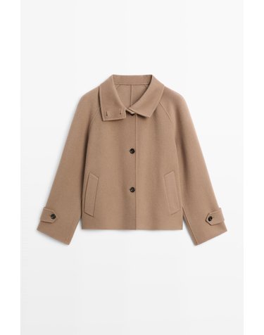마시모두띠 울 블렌드 크롭 재킷 6419/723 KHAKI