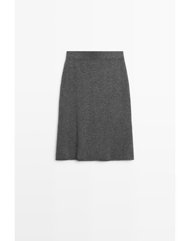 마시모두띠 울 혼방 니트 미디 스커트 5222/593 MEDIUM GREY