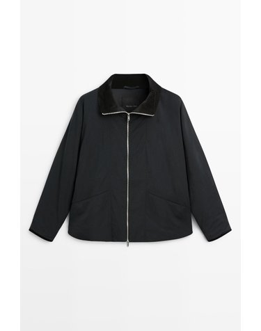 마시모두띠 퀼팅 코듀로이 칼라 파카 자켓 6722/517 NAVY BLUE