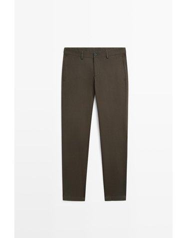 마시모두띠 슬림핏 코튼 치노 팬츠 0134/005 BROWN