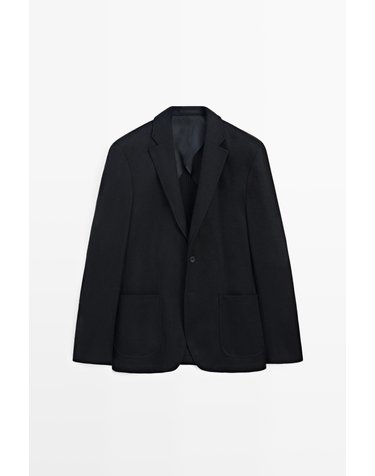 마시모두띠 울 100% 싱글 버튼 블레이저 2594/387 NAVY BLUE