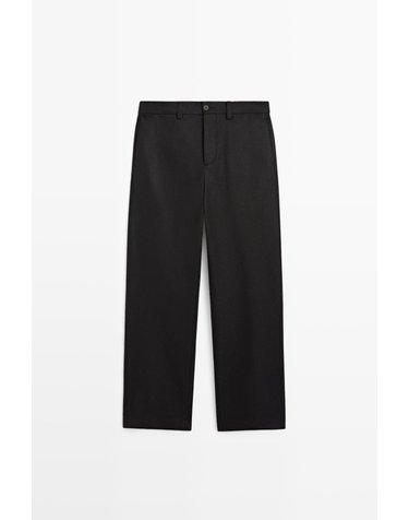 마시모두띠 울 100% 와이드 슬랙스 팬츠 2886/387 NAVY BLUE